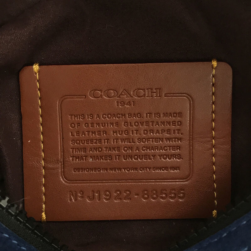 【美品】 COACH / コーチ | 88555 レザー ホース キャリッジ プリント リビングトン ベルト ウエスト バッグ | ブラック / ブラウン_画像4