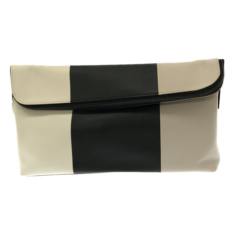 豊富なギフト 3.1 Phillip Lim / スリーワンフィリップリム | HOUR BAG バイカラー レザークラッチバッグ | ホワイト/ブラック クラッチバッグ、パーティバッグ 豊富なギフト 3.1 Phillip Lim / スリーワンフィリップリム | HOUR BAG バイカラー レザークラッチバッグ | ホワイト/ブラック クラッチバッグ、パーティバッグ