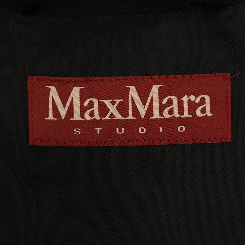 【新品】 Max Mara / マックスマーラ | ウール スタンドカラー 比翼コート | 40 | ネイビー_画像6