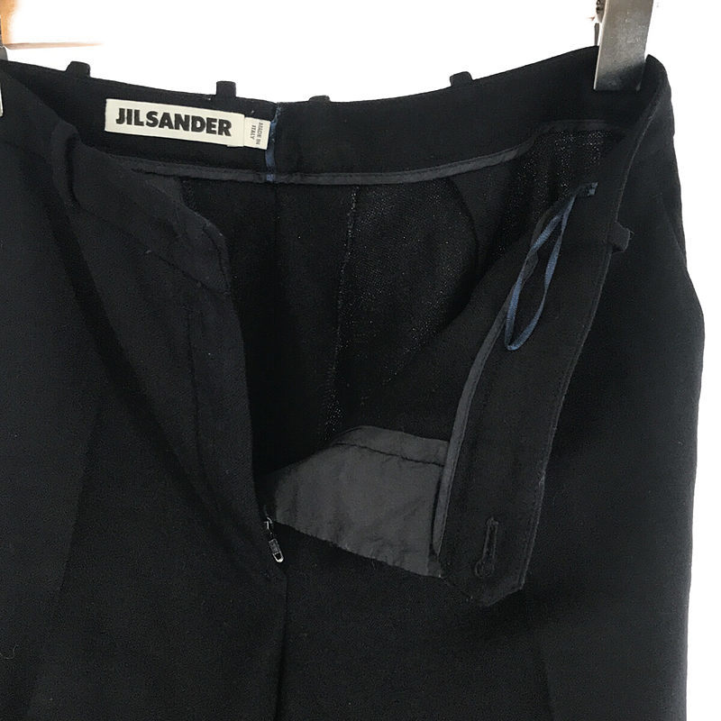 JIL SANDER / Jil Sander | wool cashmere stretch tapered slacks | 32 | navy 