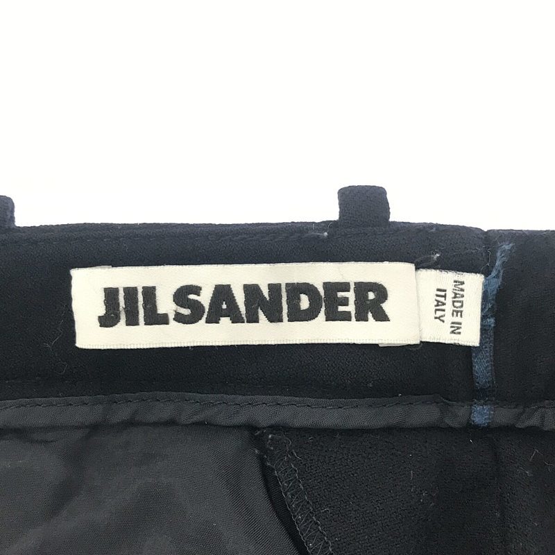 JIL SANDER / Jil Sander | wool cashmere stretch tapered slacks | 32 | navy 
