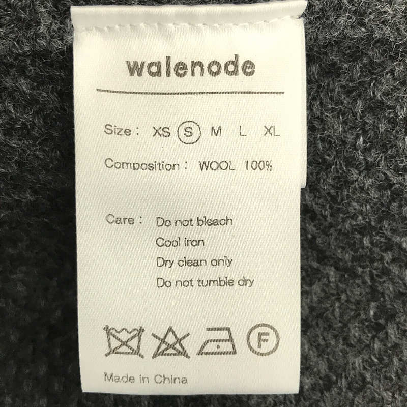 walenode / ウェルノード | ウール 鹿の子編み クルーネック ニット セーター | S | グレー_画像6
