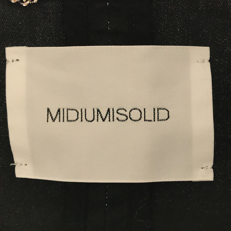 MIDIUMISOLID / ミディウミソリッド | ベルト付き コットン チェスター ロング コート | F | ブラック_画像5