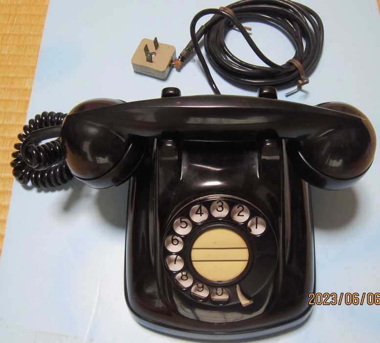  black telephone Showa Retro telephone machine that time thing retro 4 number Japan electro- confidence telephone . company beautiful goods.