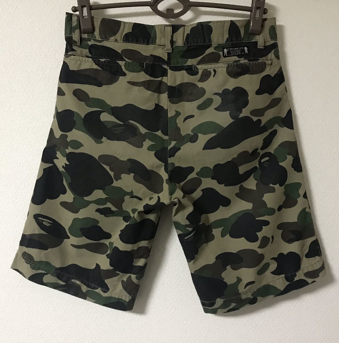 初期 A BATHING APE ベイシング エイプ BAPE ショーツ ショート パンツ 迷彩 カモフラ 総柄 日本製 M_画像2