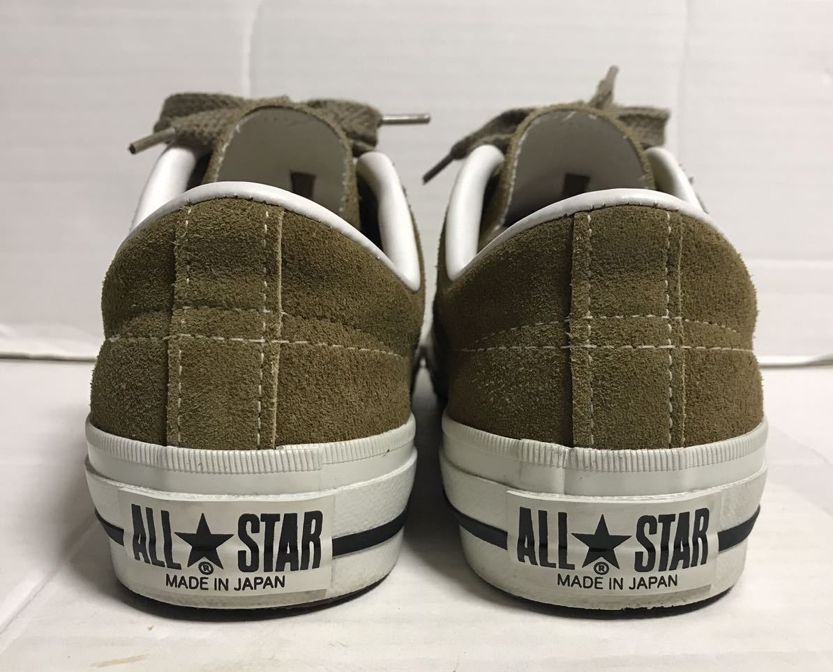 送料無料 converse コンバース ONESTAR ワンスター J MADE IN JAPAN 日本製 SUEDE スエード オリーブ × 白 ホワイト 23.5_画像6