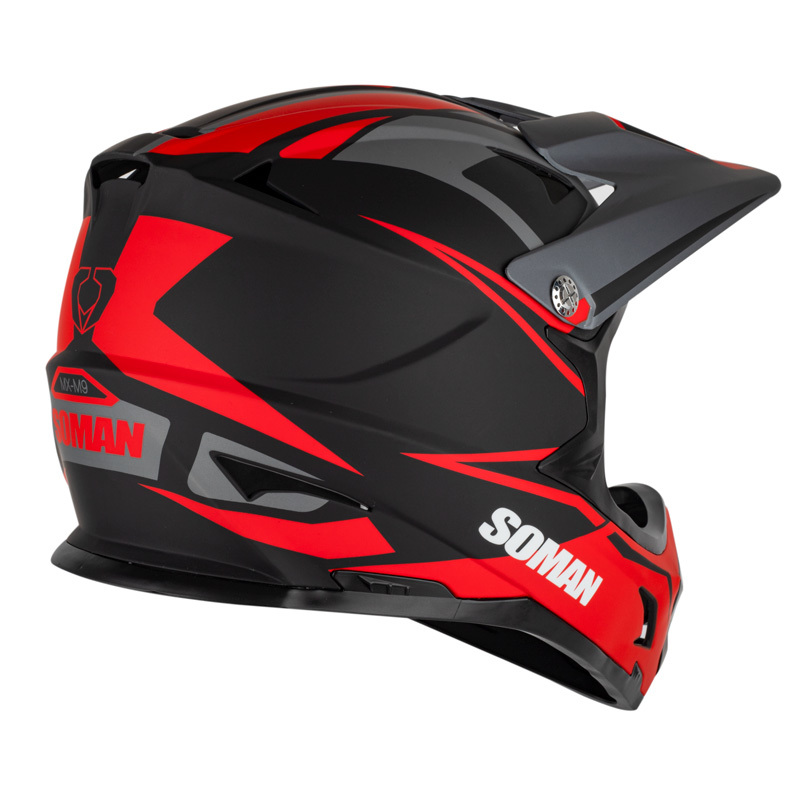 オフロードヘルメット SOMAN M9 バイクヘルメット ダートバイク クロスカントリー ヘルメット 赤-サイズ：M_画像4