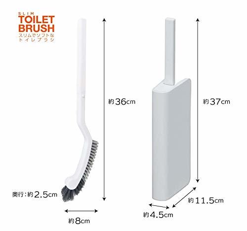 o-e slim toilet brush case attaching white 