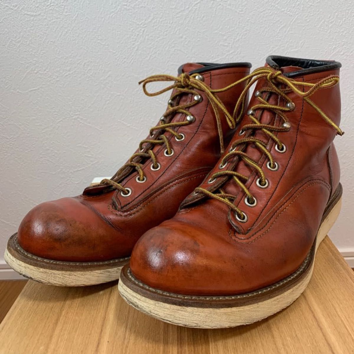 ◆レッドウィング REDWING ラインマン ブーツ 靴 赤茶 メンズ 2907 箱付　サイズ:US9D  UK8  27.0cm