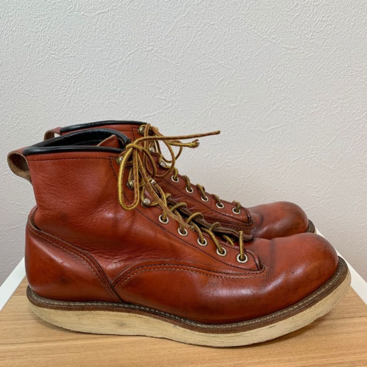 ◆レッドウィング REDWING ラインマン ブーツ 靴 赤茶 メンズ 2907 箱付　サイズ:US9D  UK8  27.0cm