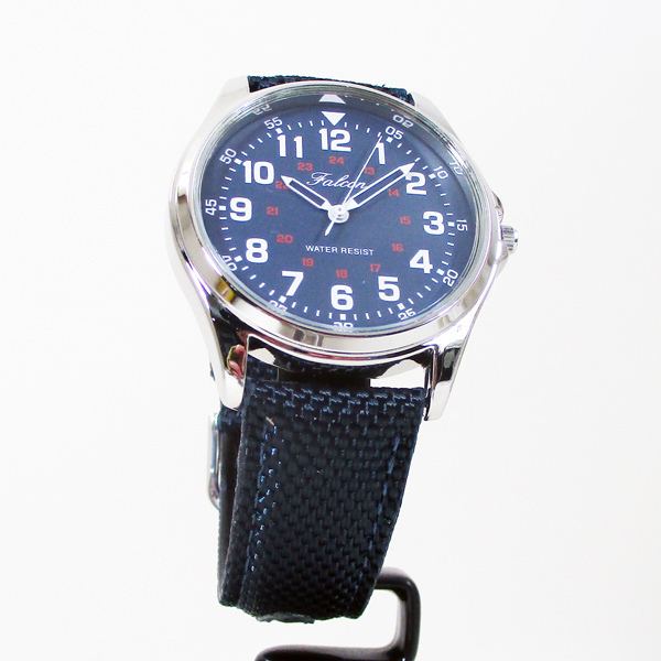 送料無料 シチズン ファルコン 腕時計 日本製ムーブメント ナイロン/革ベルト ネイビー/紺 QB38-315/2105 メンズ 紳士_画像6