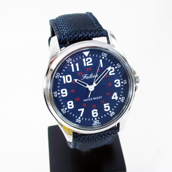 送料無料 シチズン ファルコン 腕時計 日本製ムーブメント ナイロン/革ベルト ネイビー/紺 QB38-315/2105 メンズ 紳士_画像4