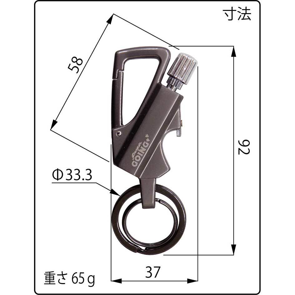 オイルマッチ オイルライター ペンギン ゴーイング オイル注入式 カラビナ キーリング 栓抜き付き/0051_画像5