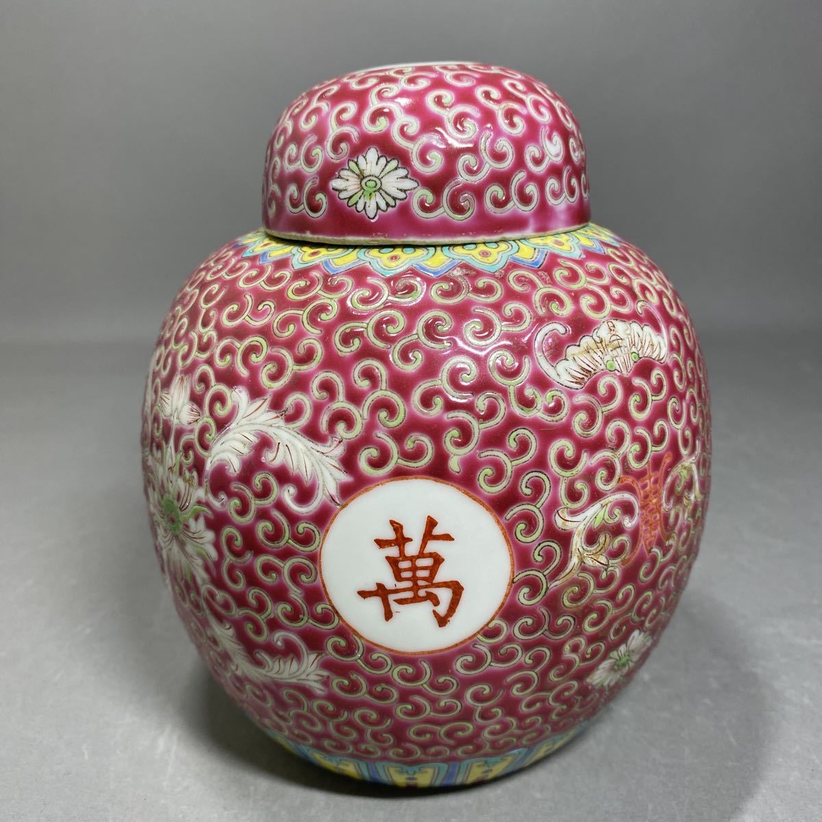 中国古美術　中国景徳鎮製　古玩　粉彩　色絵　煎茶道具　茶器　茶壺　サイズ 長幅11㎝×高さ16㎝_画像2