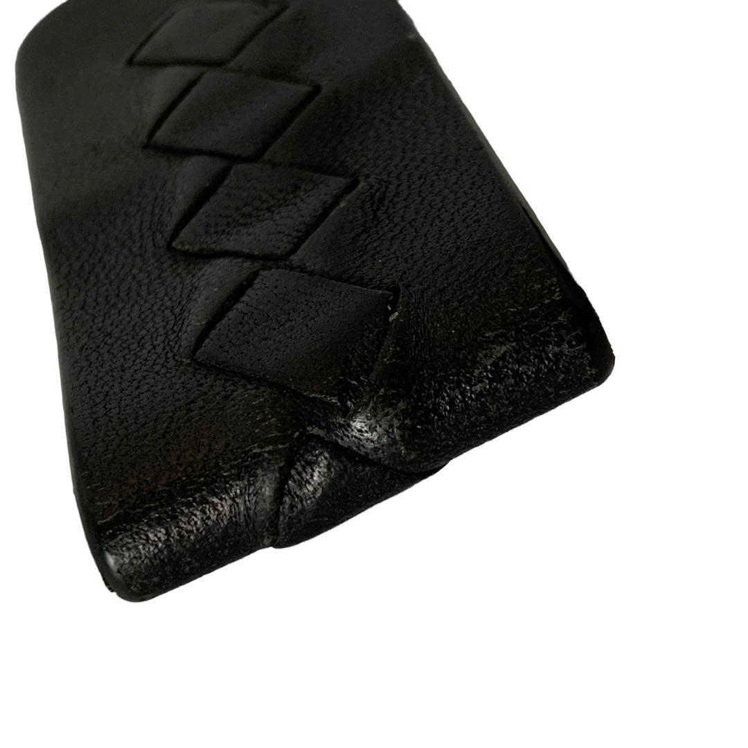 BOTTEGA VENETA ボッテガヴェネタ マネークリップ 黒 レザー 小物-