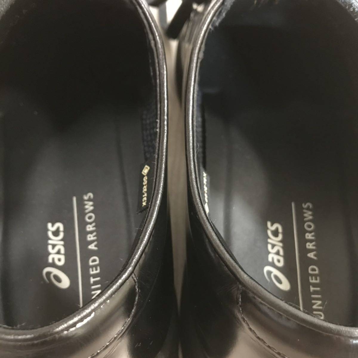asics UNITED ARROWS GEL GORE-TEX アシックス ゴアテックス ドレス ビジネス プレーン トゥ レザー レザー 別注 コラボ 革靴 ブラック