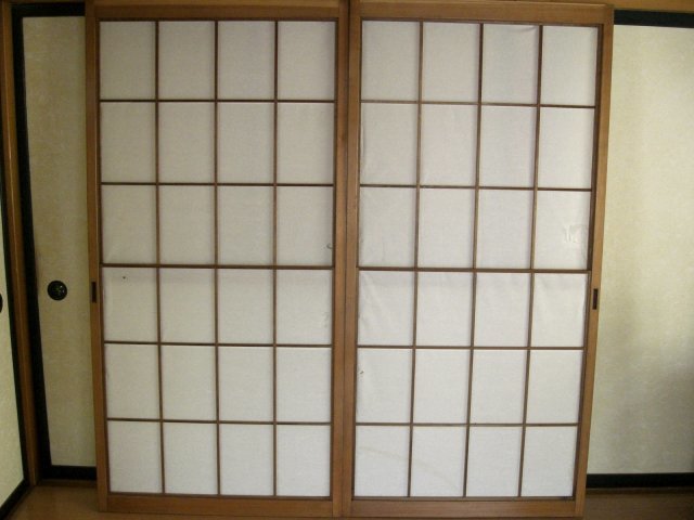 * супер-скидка быстрое решение * снег видеть раздвижные двери shoji (1 промежуток 2 листов ..) старый дом в японском стиле Showa Retro USED*