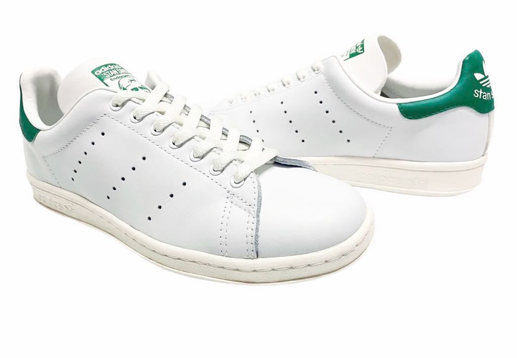 美品!! 希少!! 08年 初期復刻adidas STAN SMITH 80s 912305 スタンスミス レザー 白 × 緑 us 8 / 26 ㎝ レアモデル_画像2