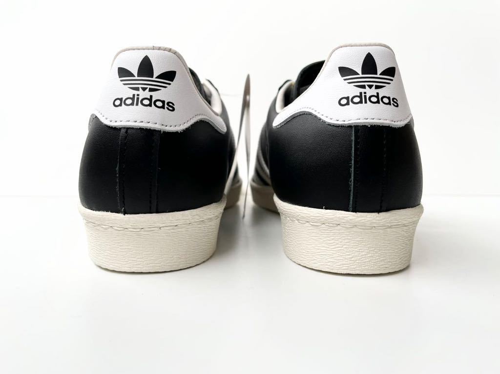  dead!! новый товар редкий 19 год adidas SUPERSTAR 80s Adidas super Star черный белый чёрный × белый натуральный кожа us 9.5 / 27.5.