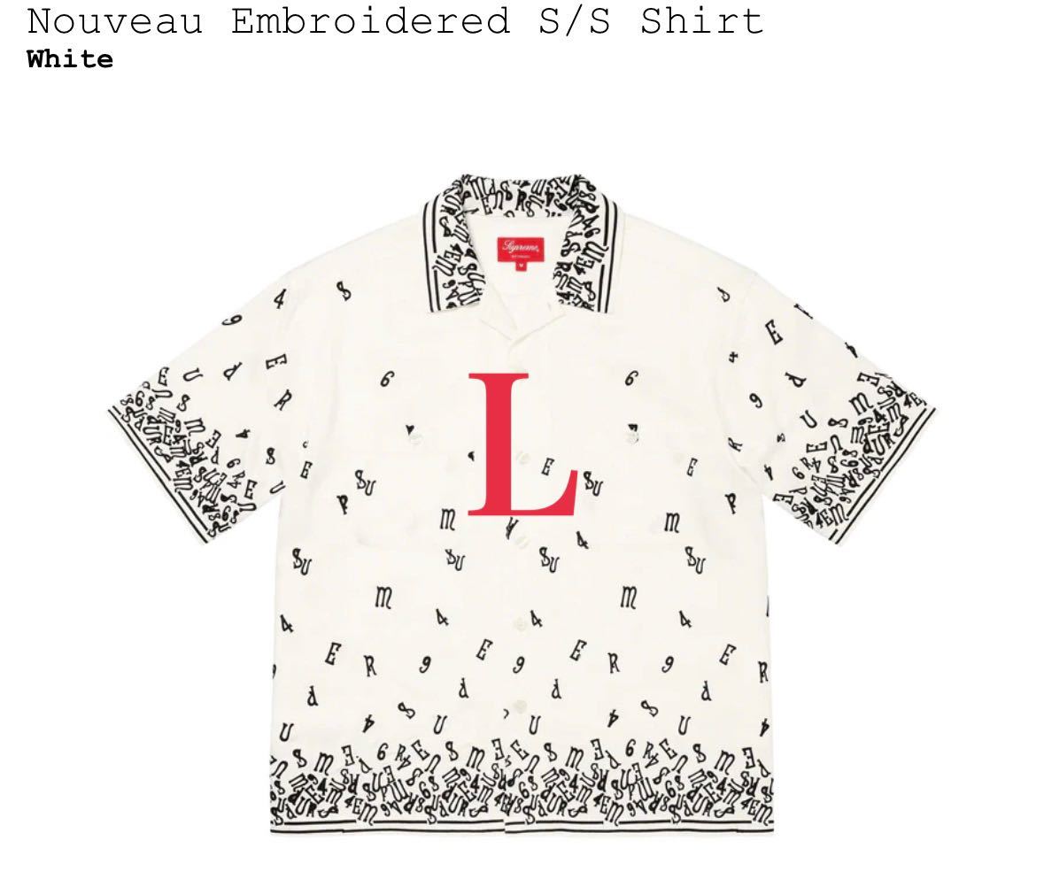 L】Supreme Nouveau Embroidered S/S Shirt White | www.aafsil.org