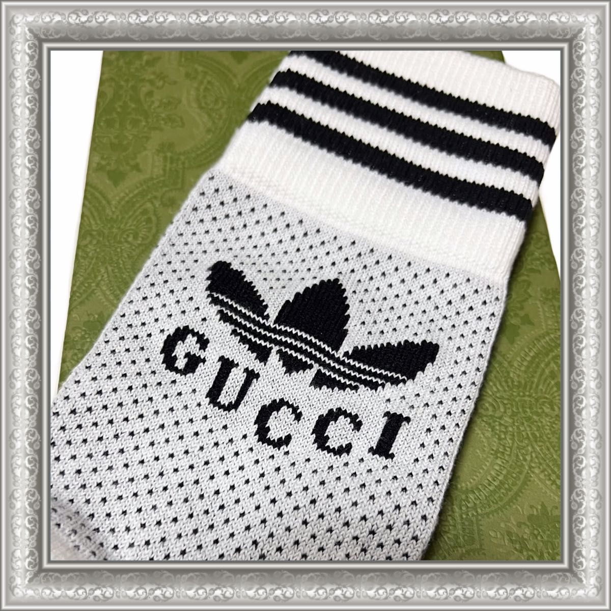 GUCCI adidas コラボ グッチ アディダス ロゴ 靴下 ソックス M | ithink.lt