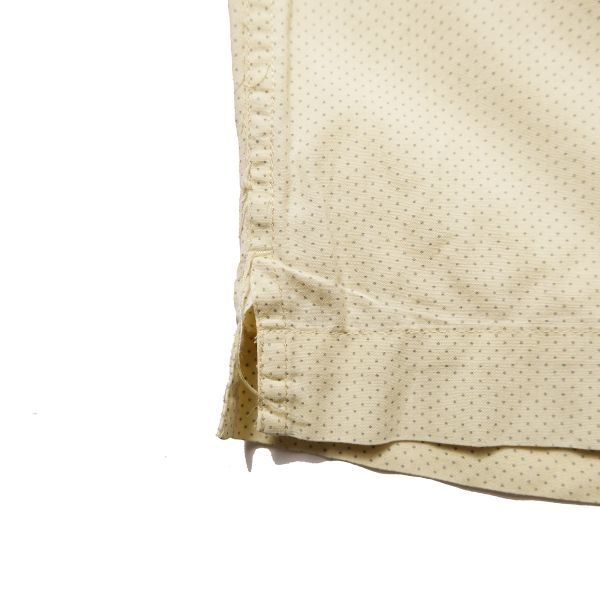 90's ギャップ GAP ドット コットン ボタンダウン ボックスシャツ 半袖 (L) 薄黄系 水玉 90年代 旧タグ オールド 青タグ Y2K 2001年製_画像4