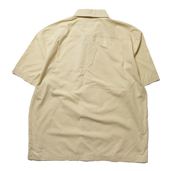 90's ギャップ GAP ドット コットン ボタンダウン ボックスシャツ 半袖 (L) 薄黄系 水玉 90年代 旧タグ オールド 青タグ Y2K 2001年製_画像2