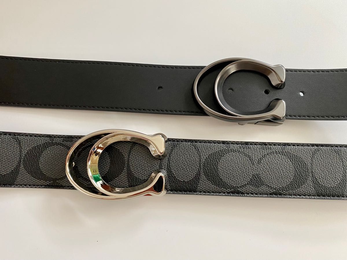 COACH コーチ 新品 リバーシブル シグネチャー バックル回転 社会人