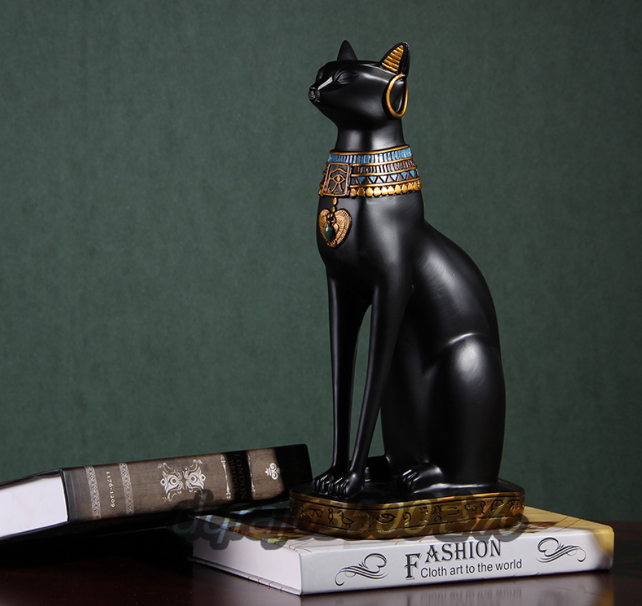 猫の置物 オブジェ エジプト 北欧 アジア アンティーク おしゃれ インテリア 玄関 リビング 風水 かわいい アート 雑貨 プレゼント 3色_画像2