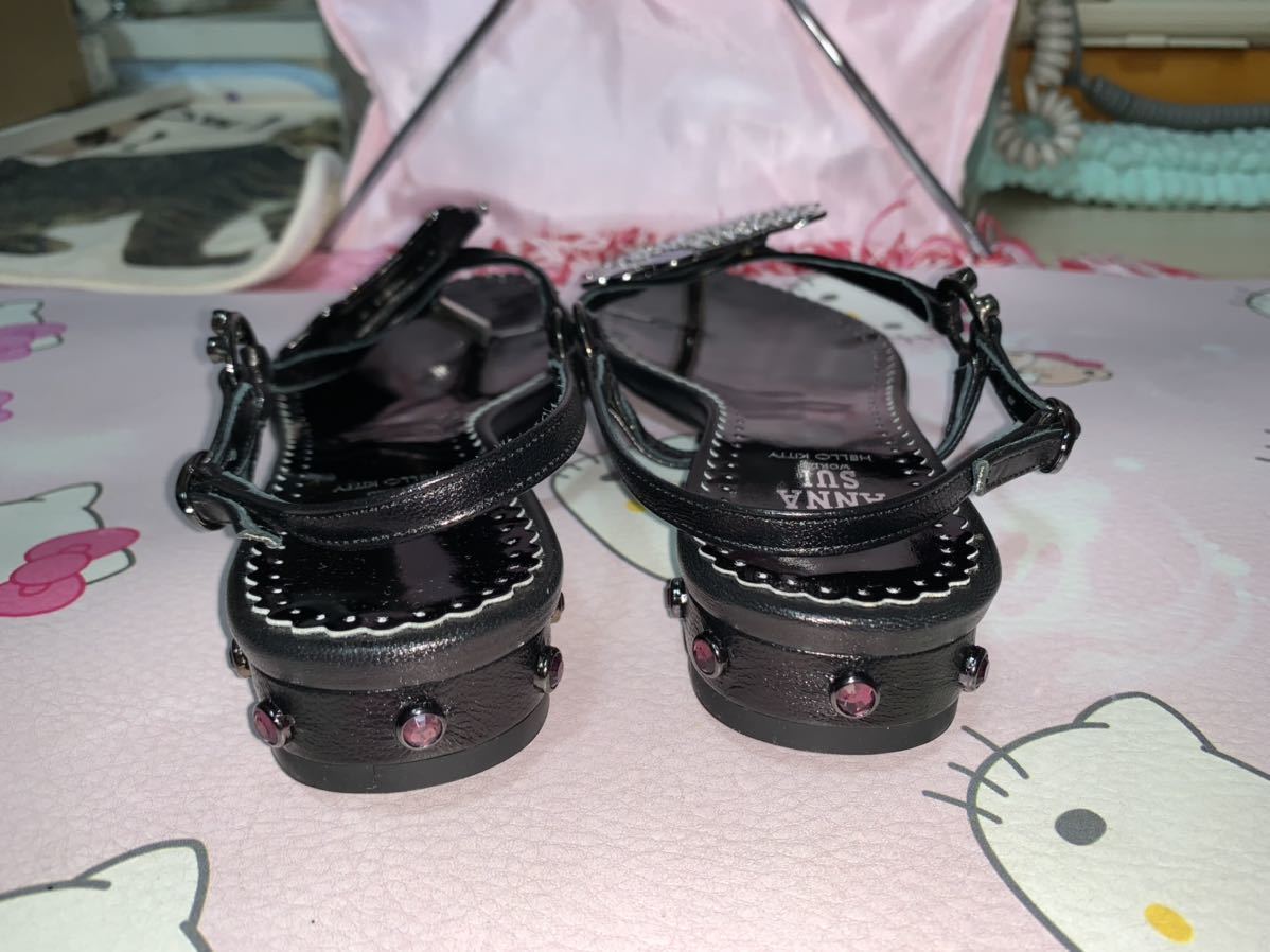 ANNA SUI × Hello Kitty コラボアイテム サンダル 黒 Mサイズ ANNA SUI × Hello Kitty コラボアイテム サンダル 黒 Mサイズ