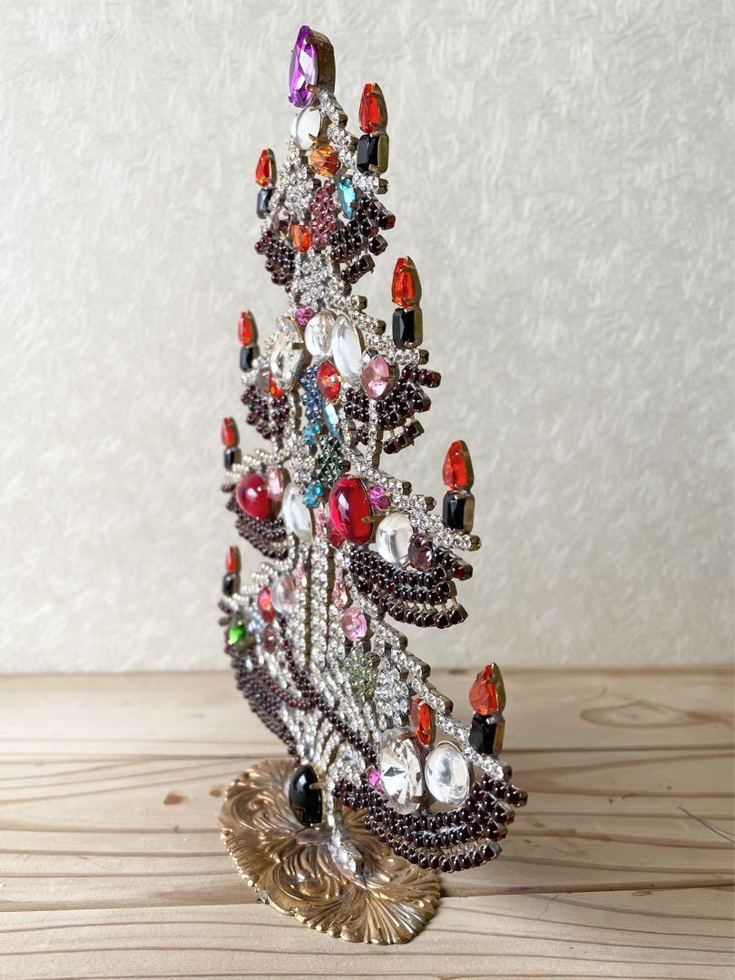  Vintage / Czech glass / Christmas tree /TABOO/ Czech tree / desk 