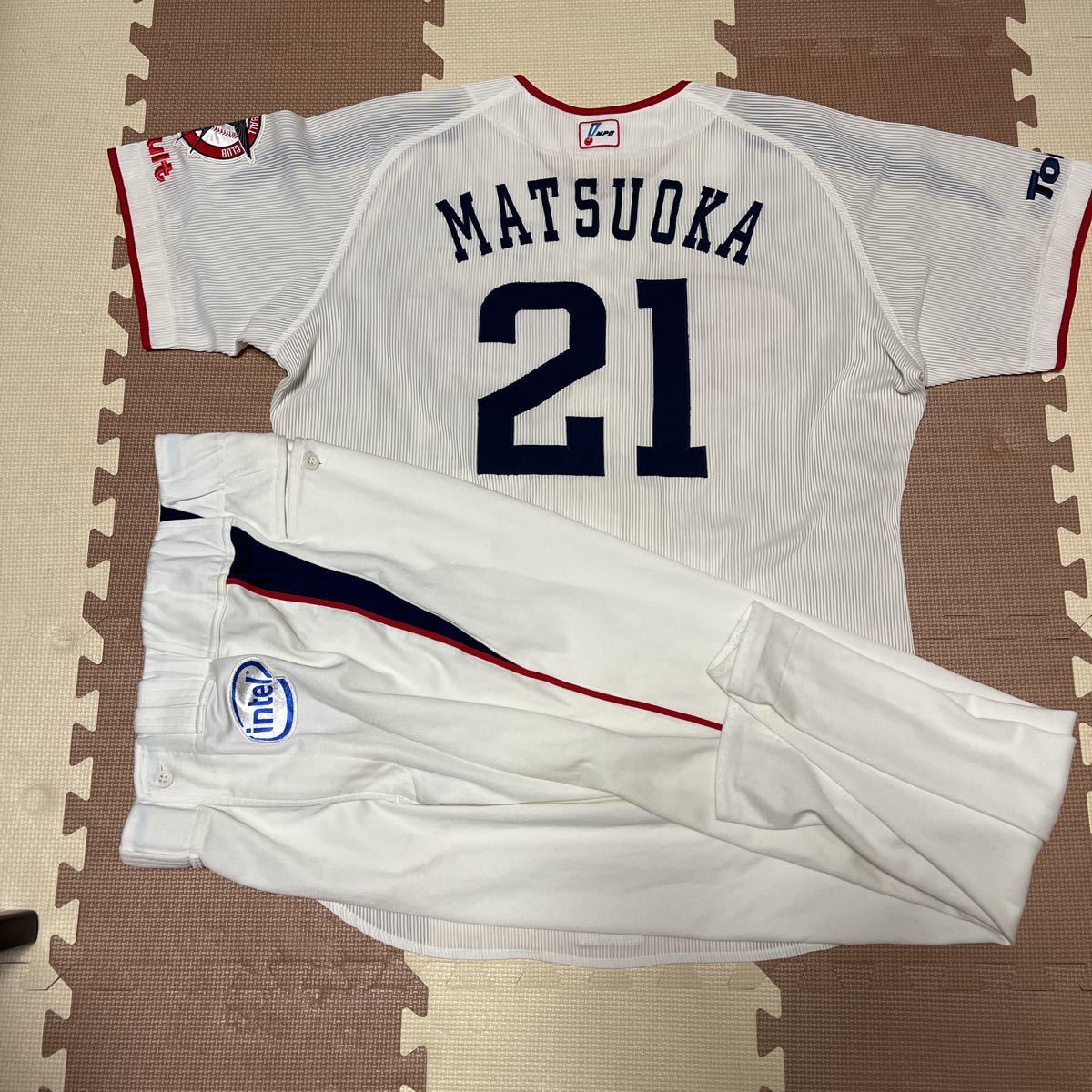 松岡健一☆実使用☆ユニフォーム☆ヤクルトスワローズ☆上下