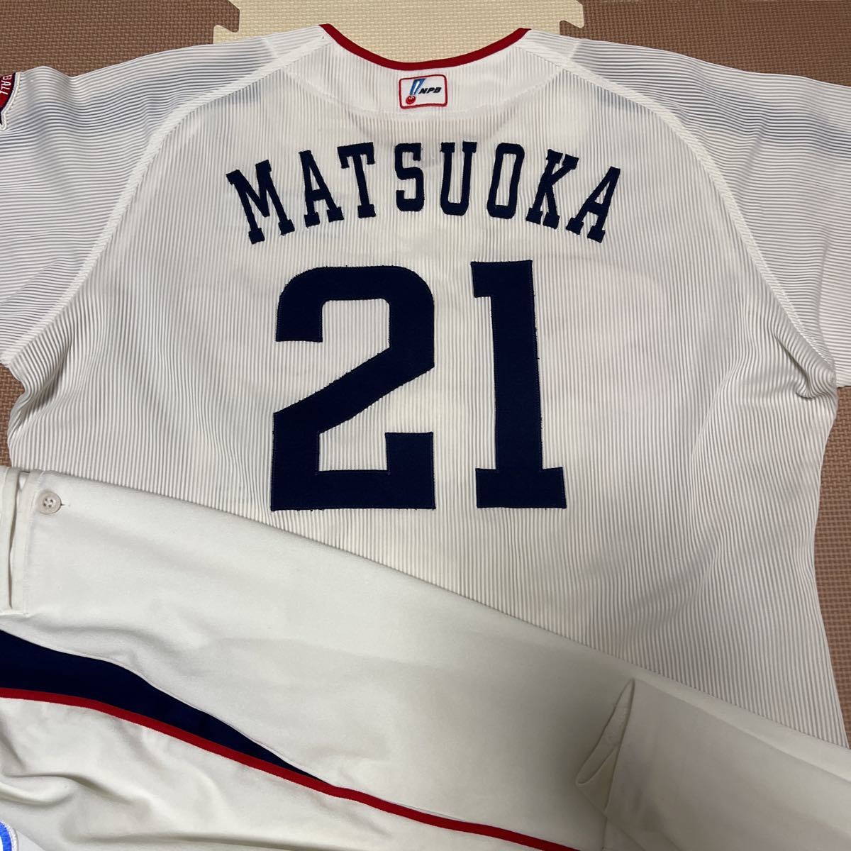 松岡健一☆実使用☆ユニフォーム☆ヤクルトスワローズ☆上下