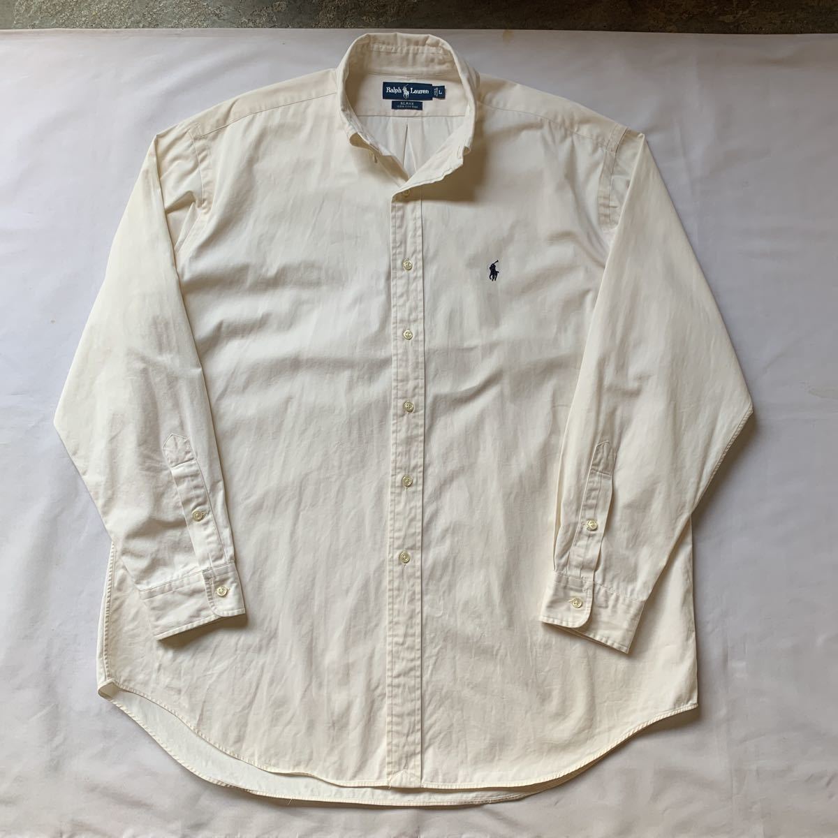 90s Ralph Lauren B.D.SHIRT BLAKE ラルフローレン ボタンダウンシャツ BDシャツ 白シャツ アメトラ トラッド TRAD 80s 長袖シャツ_画像2