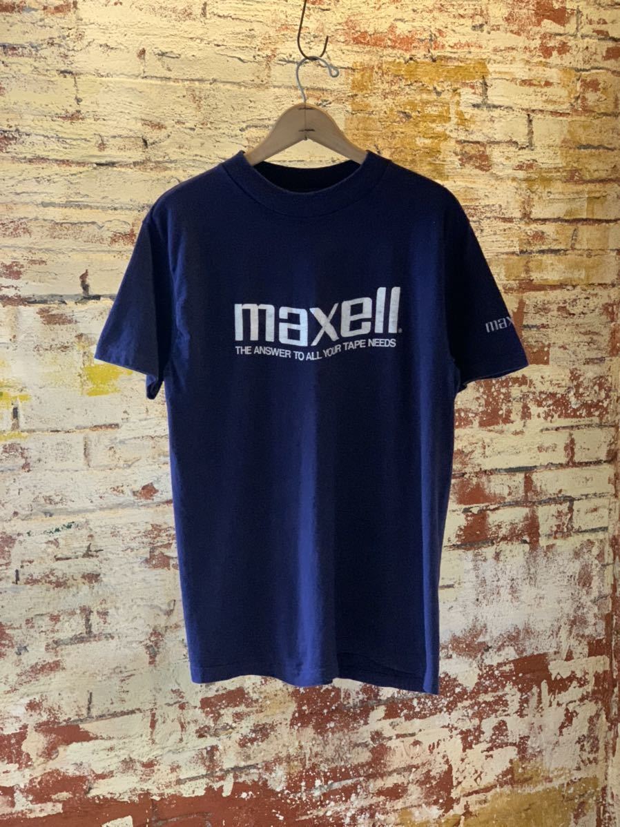 残りわずか】 Tee PRINTED maxell 80s Anvil 送料無料 70s USA製