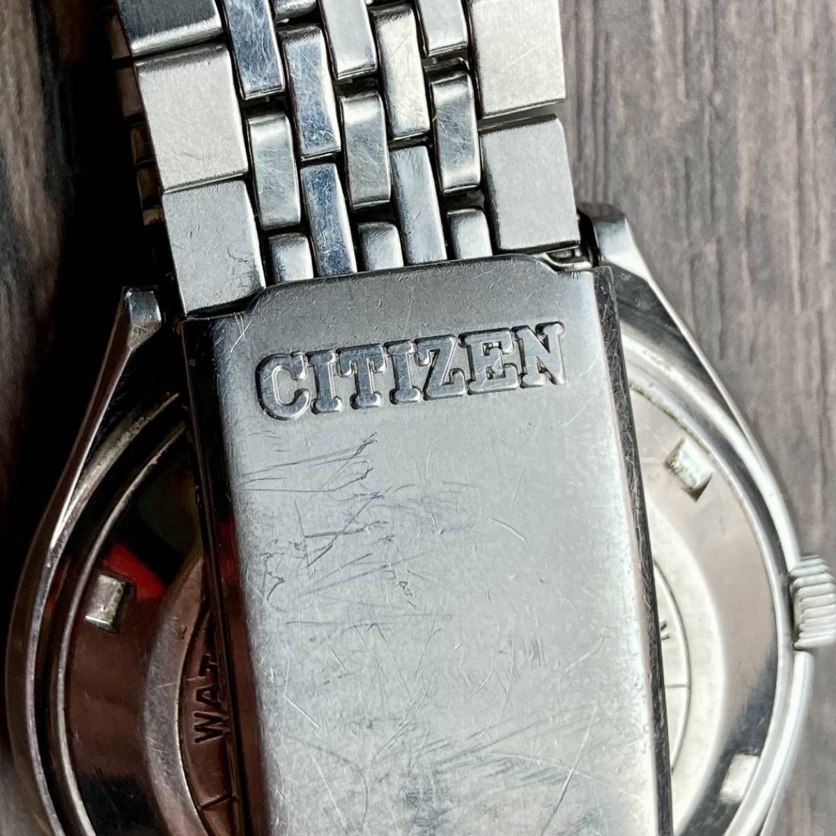 【動作品】シチズン セブンスター V2 アンティーク 腕時計 自動巻き メンズ CITIZEN ビンテージ ウォッチ 男性 シルバー デイデイトの画像8