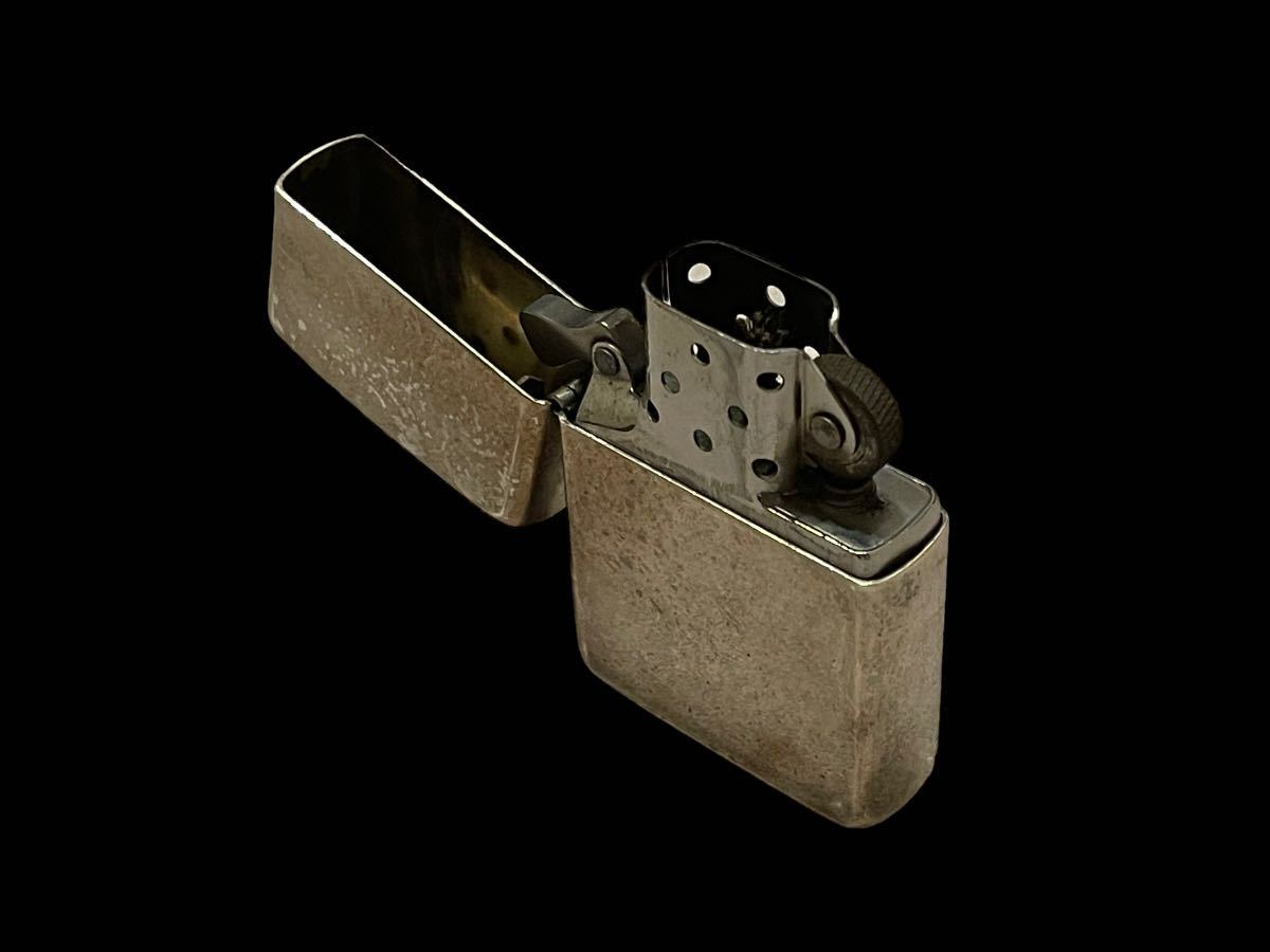1円スタート!ZIPPO ジッポー スターリングシルバー STERLING 斜めロゴ