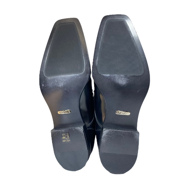 FENDI フェンディ 7L1263 靴 シューズ ビジネスシューズ 革靴 ロゴ レザー ブラック 黒 [サイズ 10 (約29cm)]_画像7