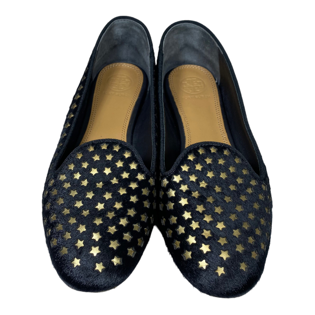 TORY BURCH Tory Burch shoes ballet shoes Flat round tu Star star motif is lako black [ size ( approximately 24cm)]