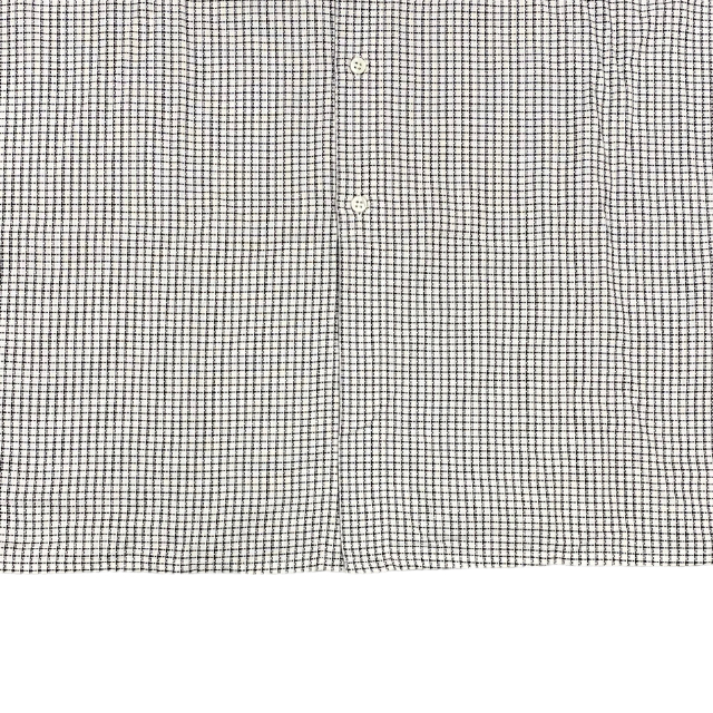 VERSACE ヴェルサーチ 半袖 シャツ チェック シャツ アパレル コットン ブラック ホワイト(サイズ 52)_画像7