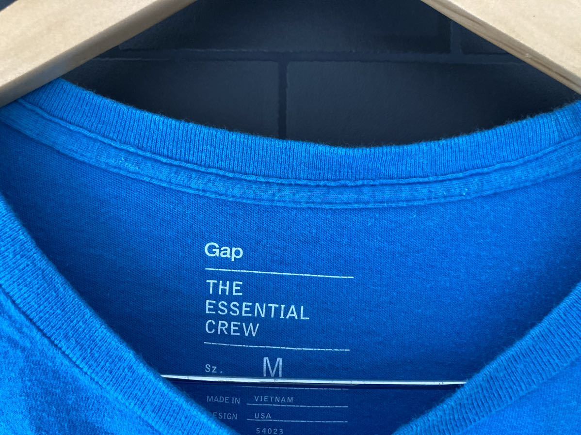 【美品】ギャップTシャツ サイズM ターコイズブルー青 インナー重ね着男女兼用の画像2