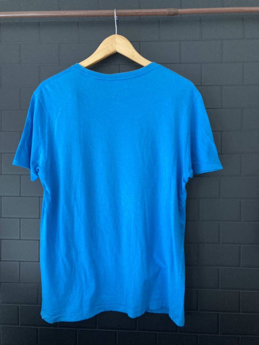 【美品】ギャップTシャツ サイズM ターコイズブルー青 インナー重ね着男女兼用の画像4