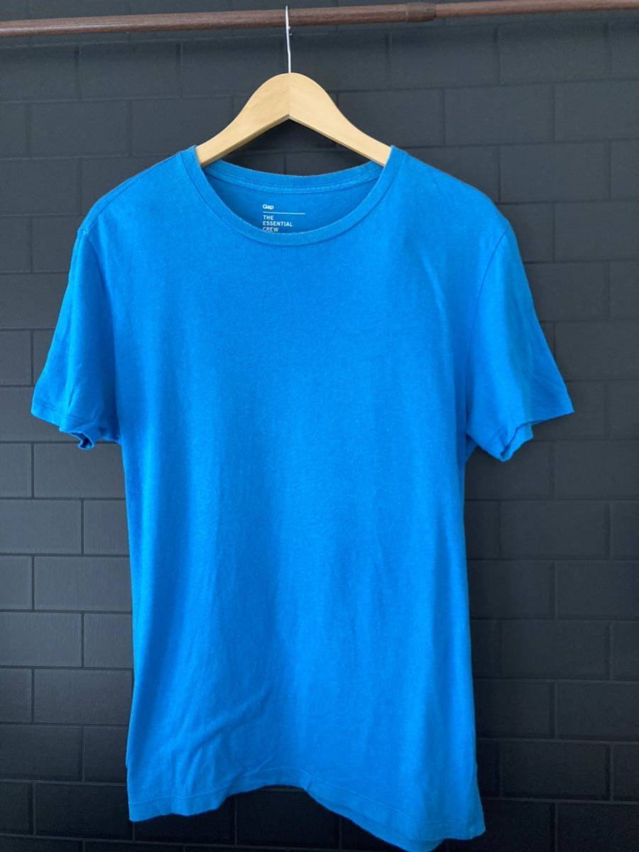 【美品】ギャップTシャツ サイズM ターコイズブルー青 インナー重ね着男女兼用の画像1