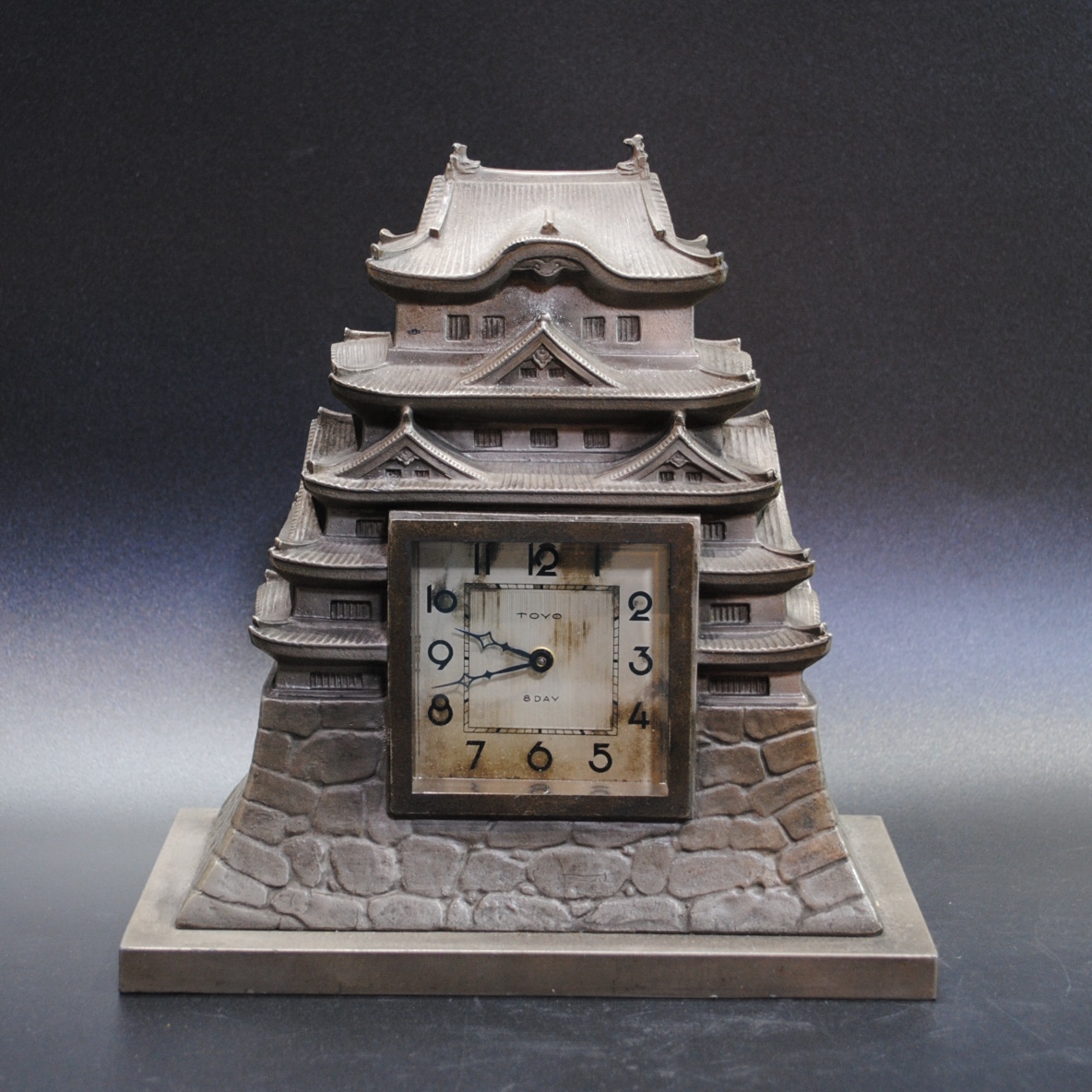 堅実な究極の 【売切り屋】姫路城大天守 置時計 東洋時計 TOYO 昭和 戦前戦後 アンチモニー アンティーク 一般