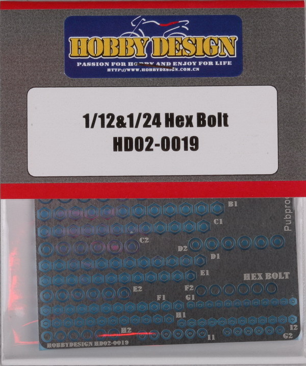  hobby design HD02-0019 1/12*1/24 hex bolt head 