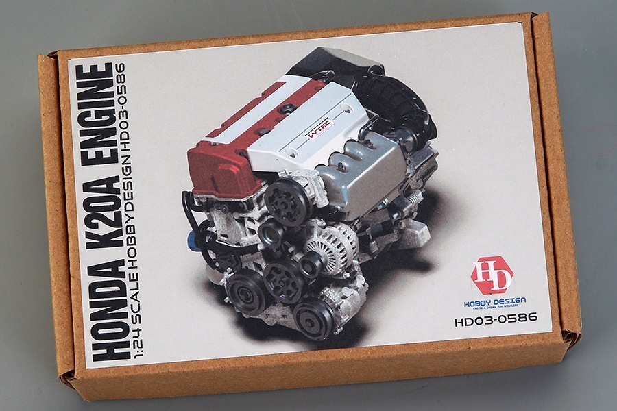 ホビーデザイン HD03-0586 1/24 ホンダ K20a エンジン ディティールセット (レジン+エッチングパーツ+デカール+メタルロゴ+メタルパーツ)