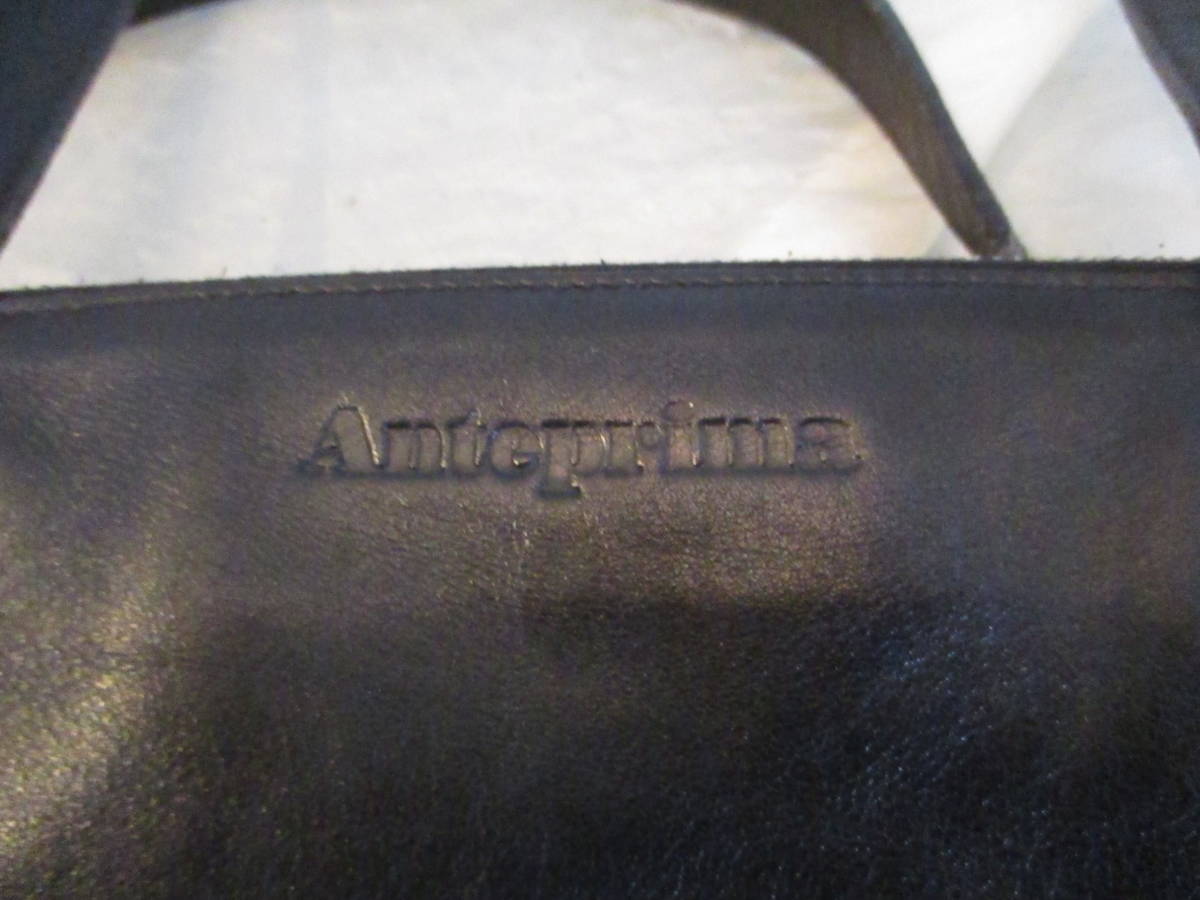 □アンテプリマ ANTEPRIMA  上質 ラム革 レザー 本革 トートバッグ 黒 ブラック イタリア製 肩掛けOK□の画像4