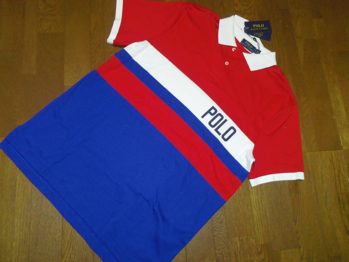 新品♪♪ポロ ラルフローレン≪POLO RALPH LAUREN≫♪♪半袖コットンポロシャツ♪♪≪ロゴ入り≫ ♪サイズL-XL♪定価18700円