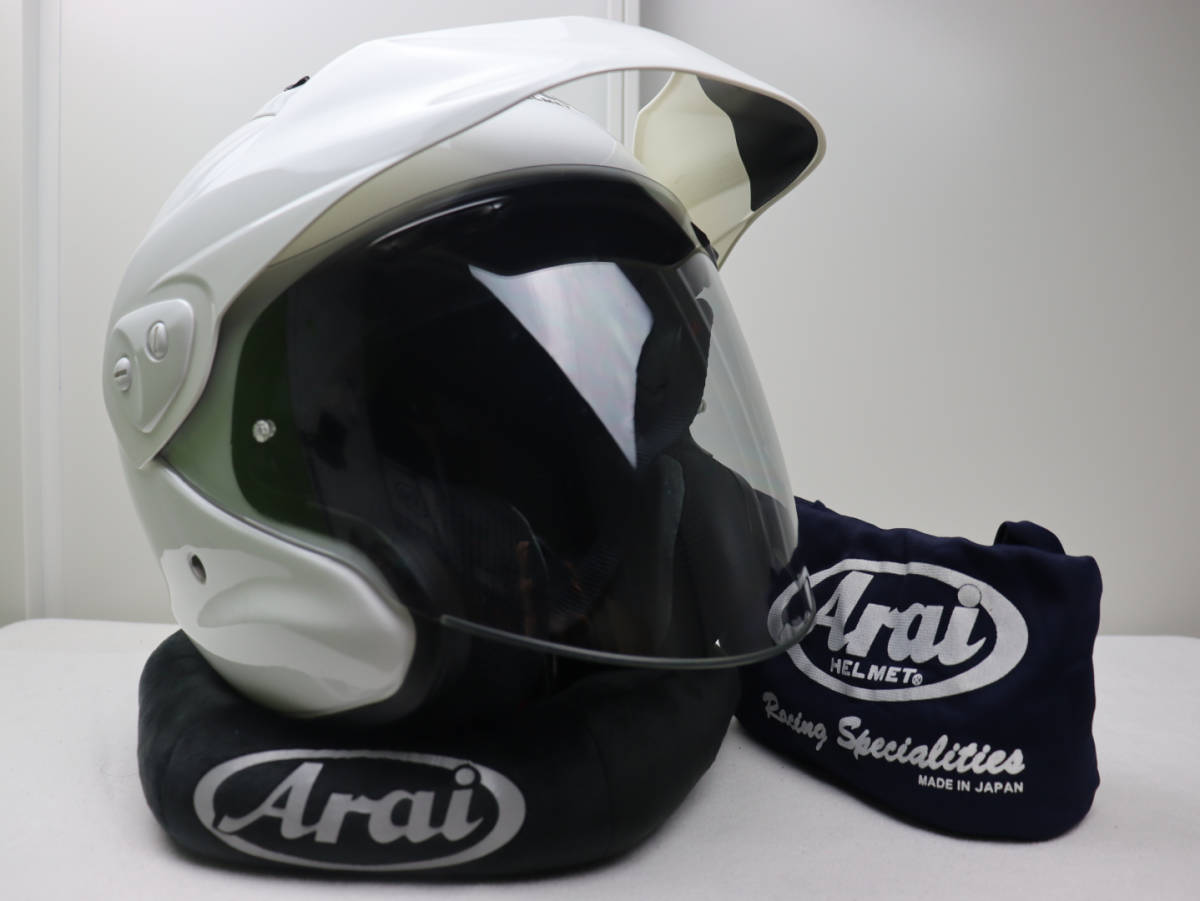 美品】Arai アライ CT-Z グラスホワイト GLASS WHITE ジェット