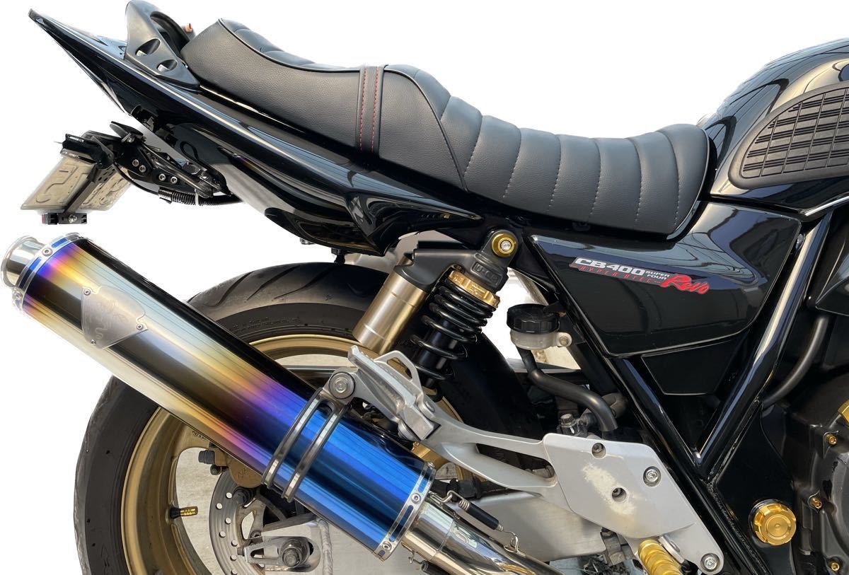 赤スティッチベルト付き アンコ抜きタックロールシート ホンダ CB400SF